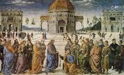 Pietro Perugino Charge to Peter oil painting on canvas